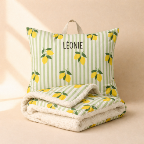 kit de sieste personnalisé citrons