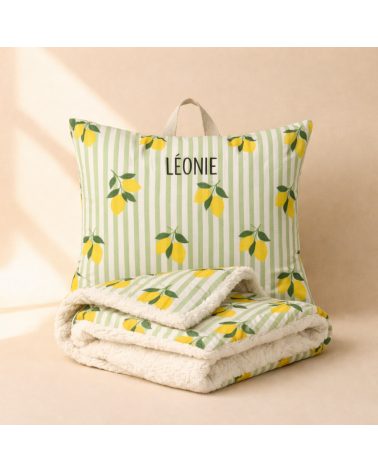kit de sieste personnalisé citrons