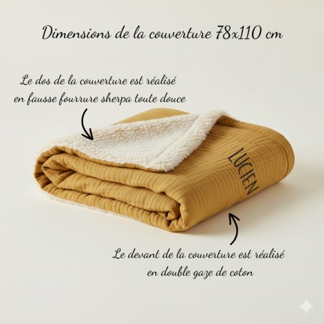 couverture enfant maternelle, couverture sieste personnalisée