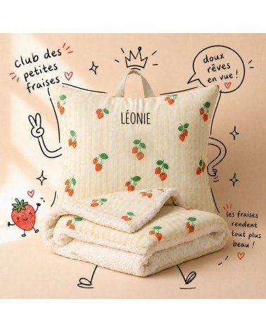 kit de sieste personnalisé fraises