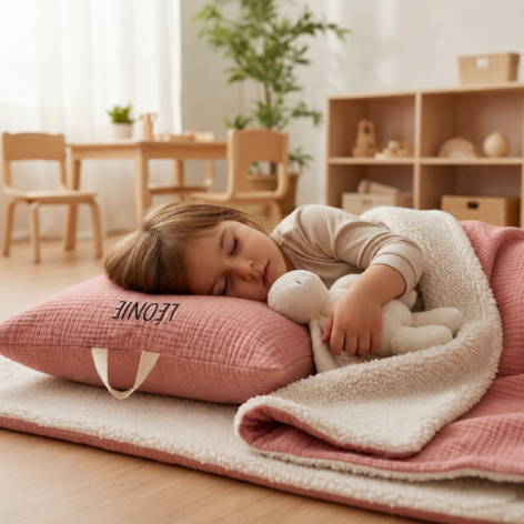kit sieste école maternelle coussin et couverture