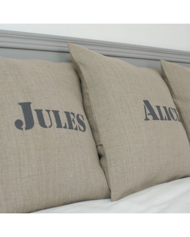 coussin personnalisé texte