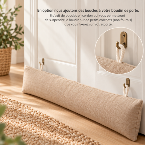 boucles d'accrochage boudin de porte