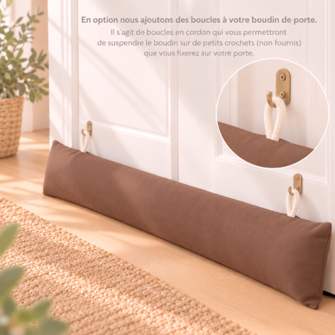 boudin de porte sur mesure déhoussable chataigne