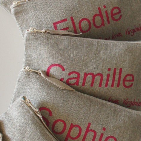 pochette personnalisée demoiselle d'honneur