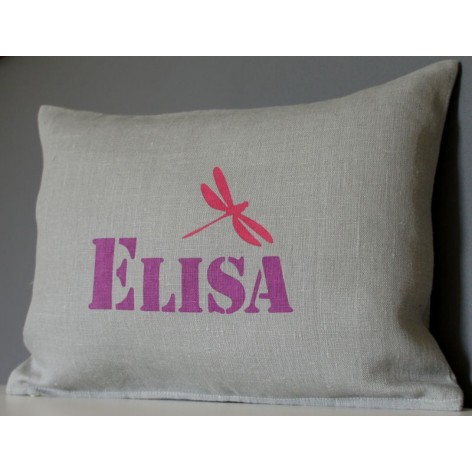 cadeau de naissance personnalisé, coussin fille