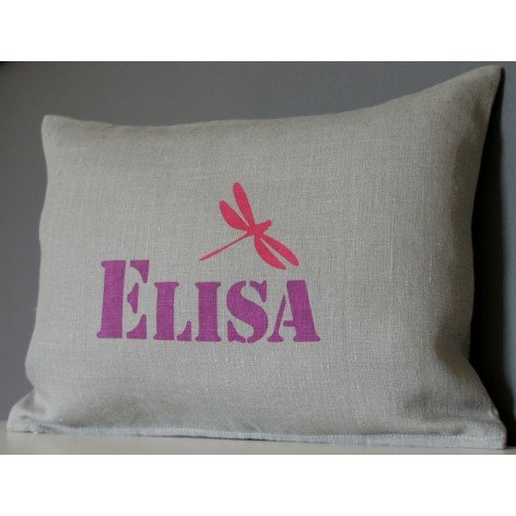 cadeau de naissance personnalisé, coussin fille