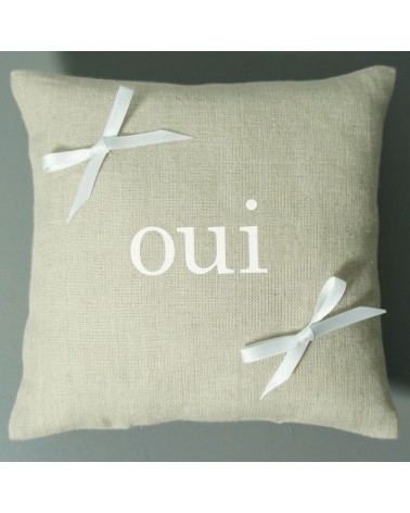 coussin alliance inscription "oui"