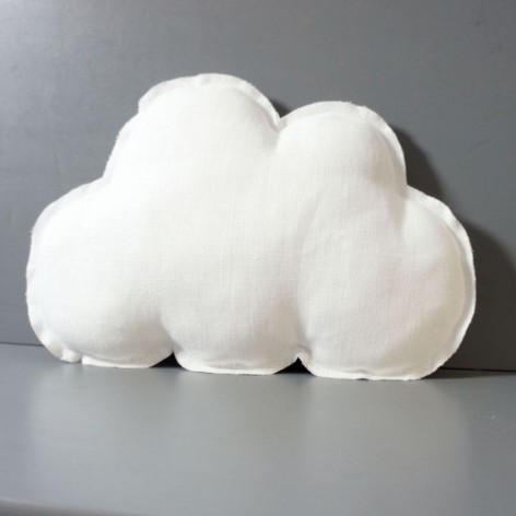 coussin chambre enfant nuage en lin