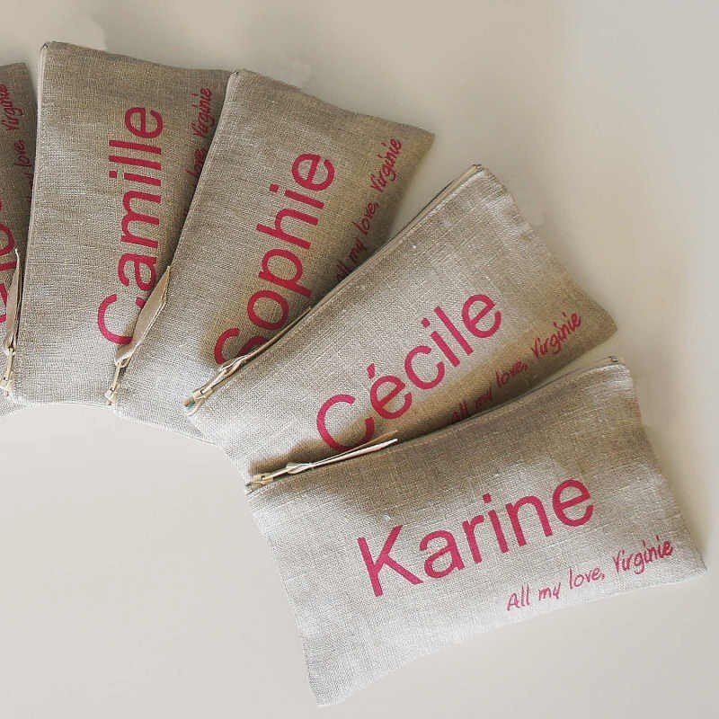 pochette personnalisée demoiselle d'honneur