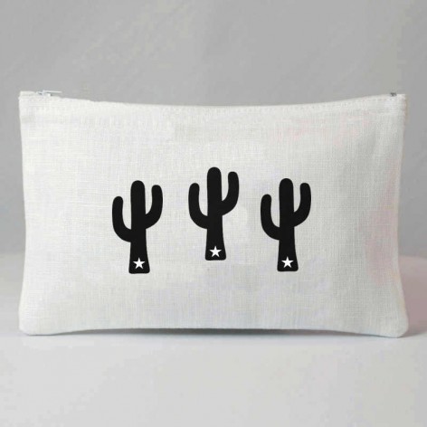 pochette femme motif cactus