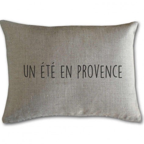 Coussin lin naturel un été en provence