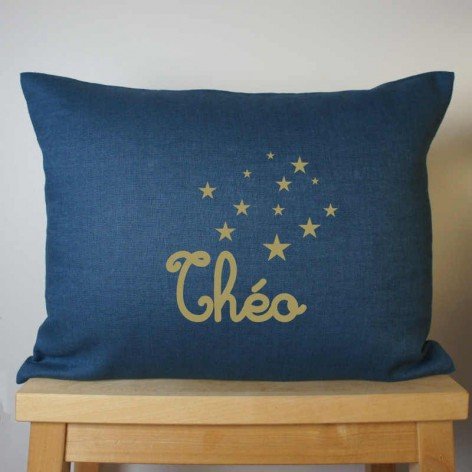 cadeau naissance garçon - coussin personnalisé