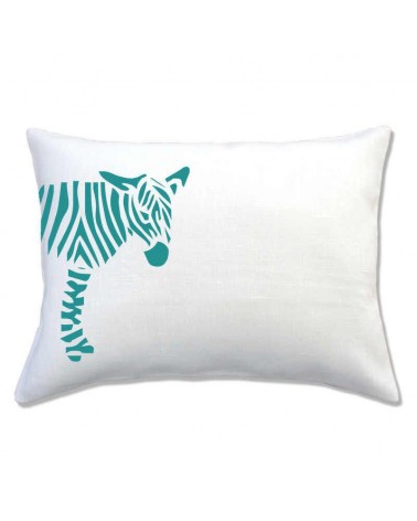 coussin lin décoratif motif zèbre