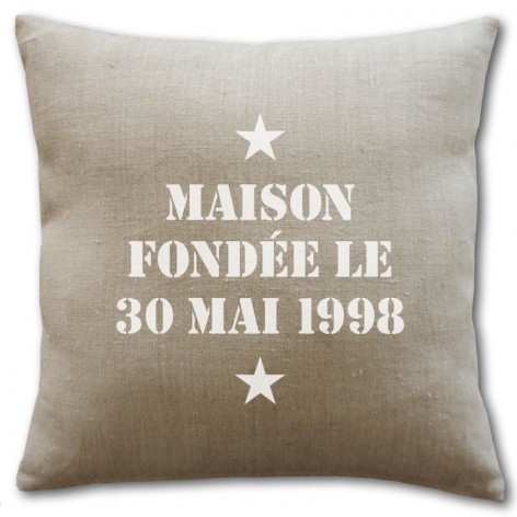 coussin personnalisé texte