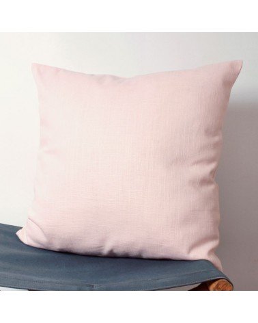 coussin lin rose 40x40 cm