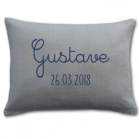 Cadeau de Naissance personnalisé, coussin de naissance personnalisé