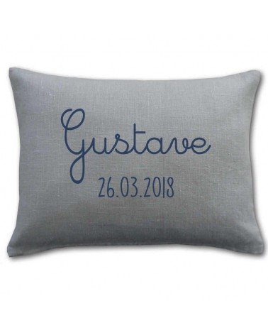 Cadeau de Naissance personnalisé, coussin de naissance personnalisé