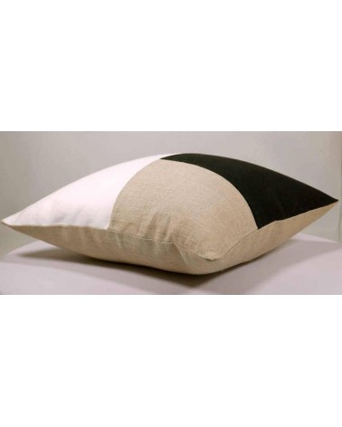 coussin noir et blanc design graphique