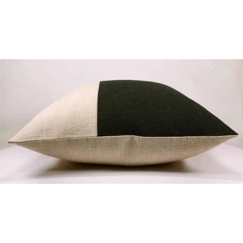 coussin noir et blanc design graphique