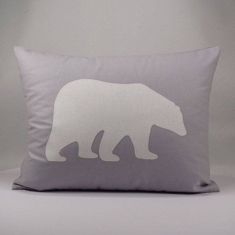 Coussin ours polaire blanc pour chambre enfant