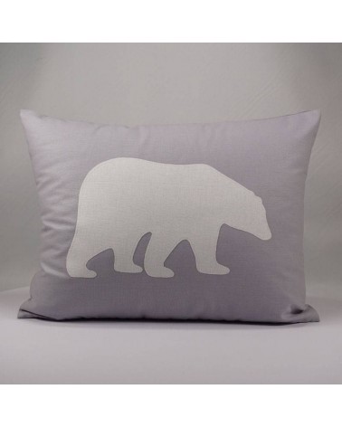 Coussin ours polaire blanc pour chambre enfant