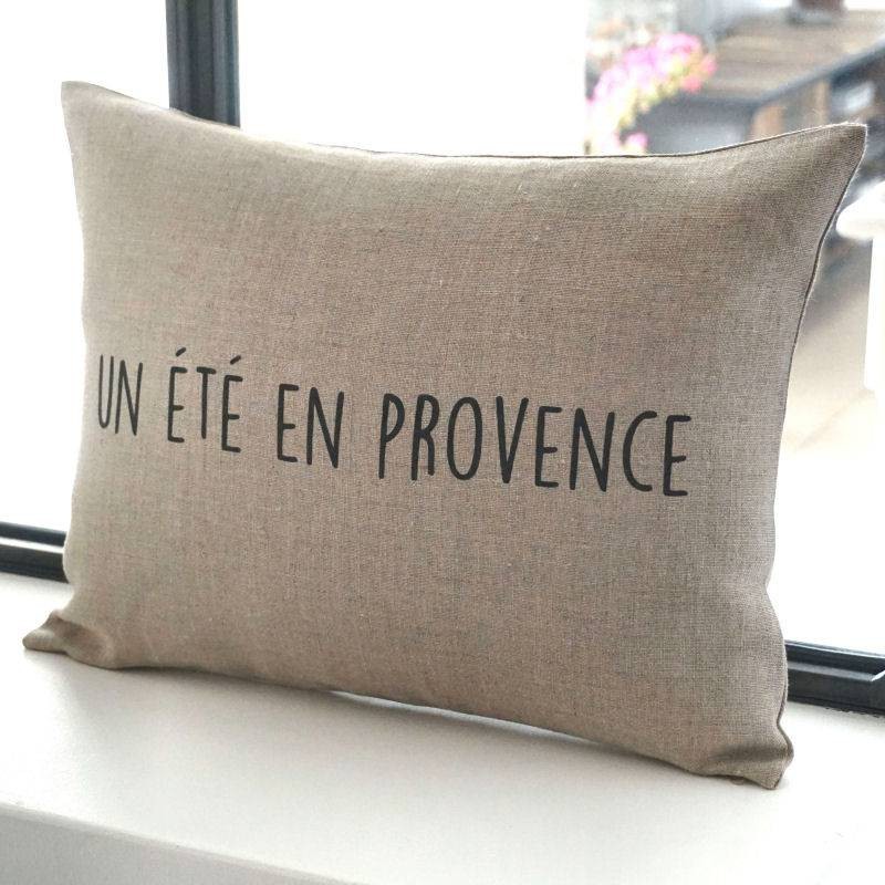 Coussin lin naturel un été en provence