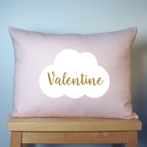 coussin personnalisé bébé, prénom, nuage