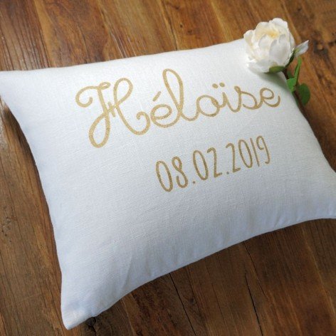 Coussin de naissance personnalisé