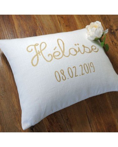 Coussin de naissance personnalisé