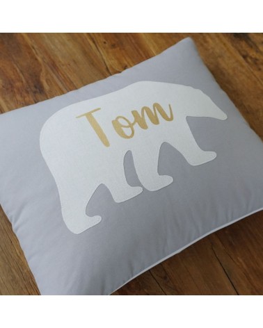 coussin chambre enfant personnalisé, décoration chambre fille garçon bébé, déco ours