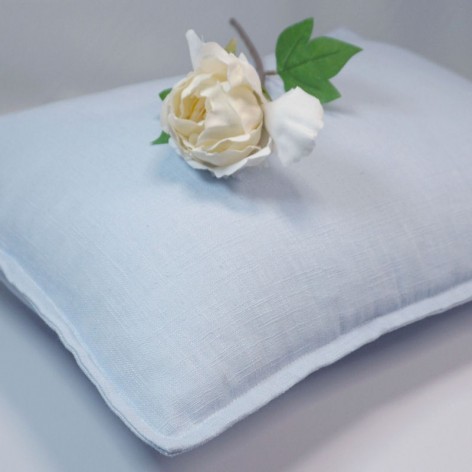 Coussin en lin bleu ciel