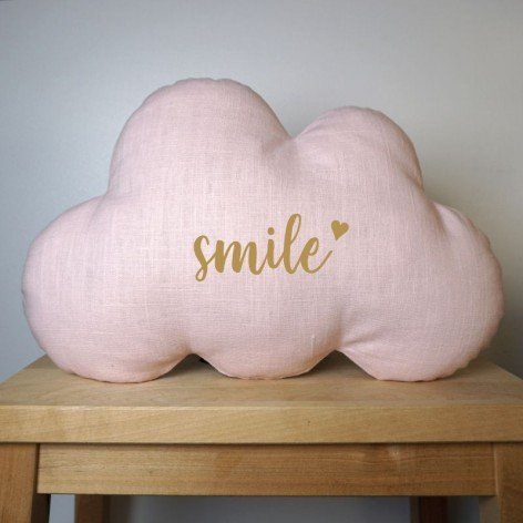 Coussin nuage rose Smile