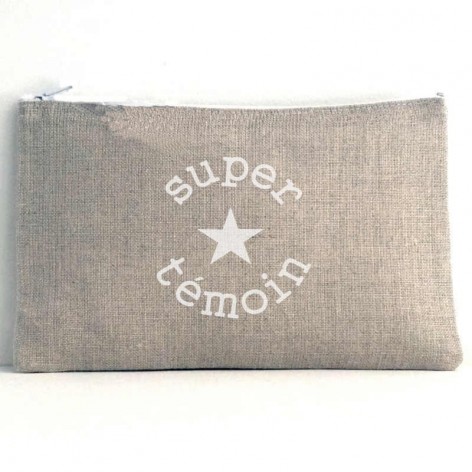 Pochette Super Témoin Etoile, cadeau témoin
