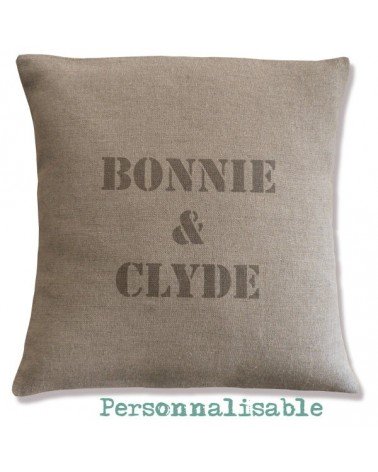 coussin lin personnalisé prénoms