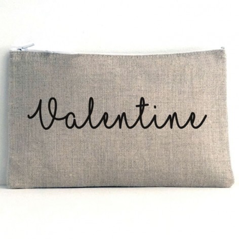 cadeau atsem, pochette tissu personnalisable prénom
