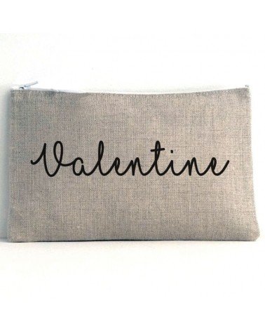 cadeau atsem, pochette tissu personnalisable prénom