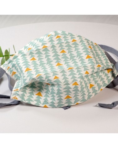 Masque de protection lavable, masque barrière 2 épaisseurs AFNOR, triangles