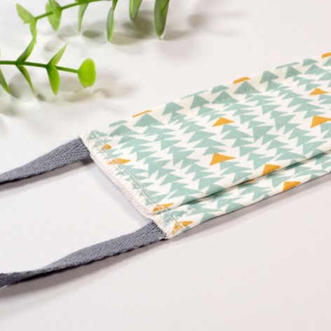 Masque de protection lavable, masque barrière 2 épaisseurs AFNOR, triangles