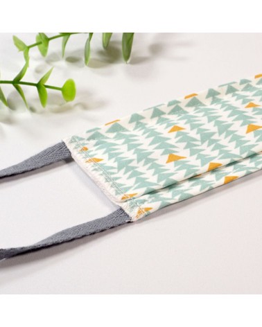 Masque de protection lavable, masque barrière 2 épaisseurs AFNOR, triangles