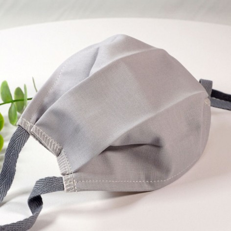 Masque de protection lavable, masque barrière 2 épaisseurs AFNOR, gris