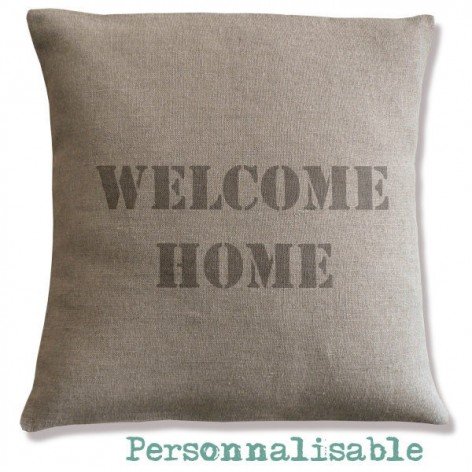 coussin personnalisé texte