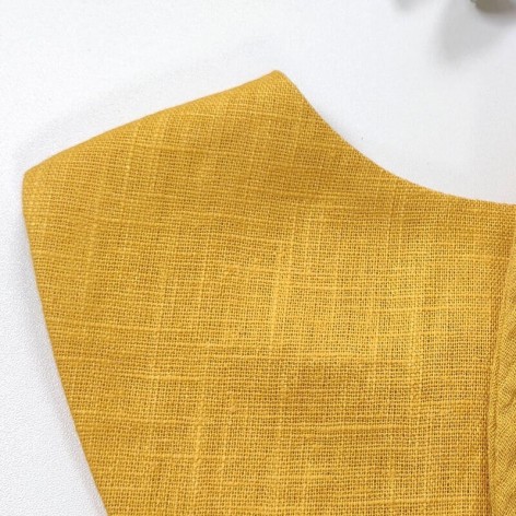 Duo de bavoirs bandanas jaune moutarde