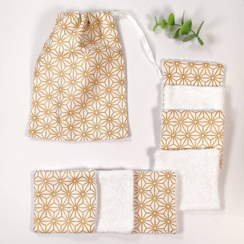 Lingettes démaquillantes lavables avec pochon de rangement