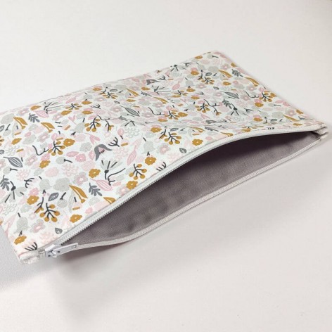 Pochette en coton fleuri