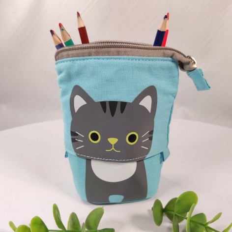trousse télescopique chat coloris bleu