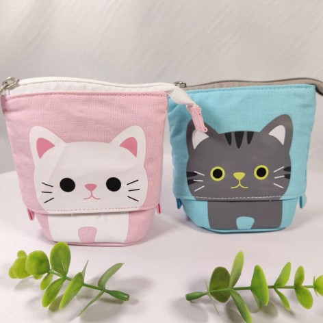 trousse télescopique chat coloris bleu