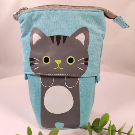 trousse télescopique chat coloris bleu