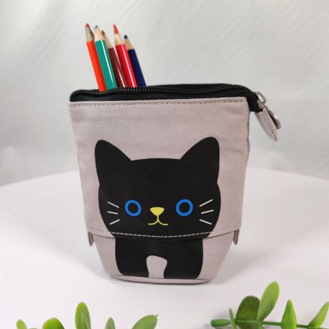 trousse télescopique chat coloris gris