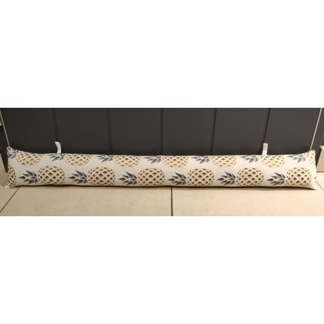Boudin de porte 90 cm en tissu jacquard ananas or
